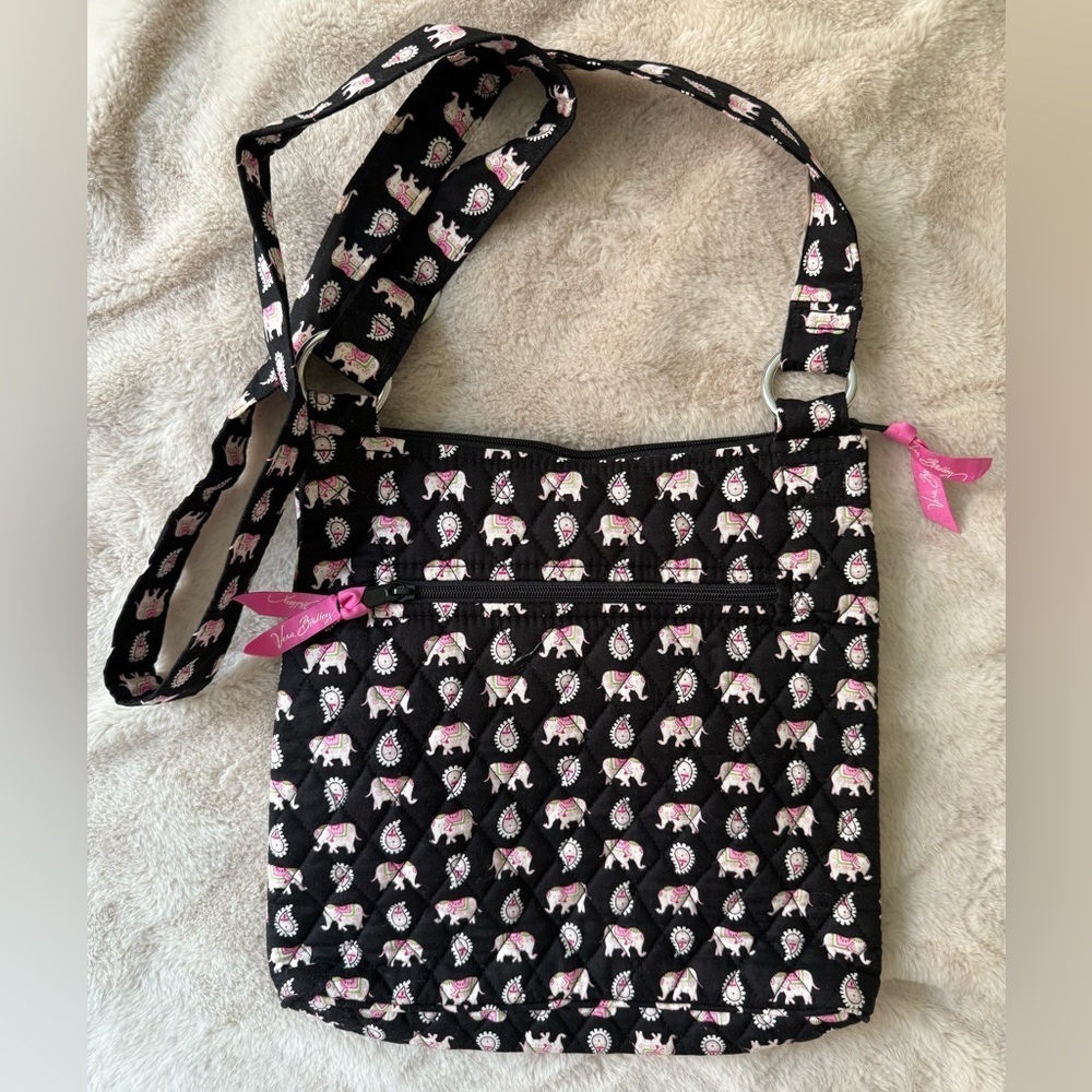 Vera Bradley Vintage Hipster Crossbody Bag Pink Elephant 🐘🩷 - Picture 5 of 10